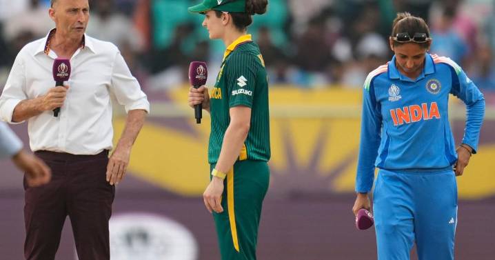 South Africa wins rain-delayed toss and opts to bowl against India in Women’s Cricket World Cup