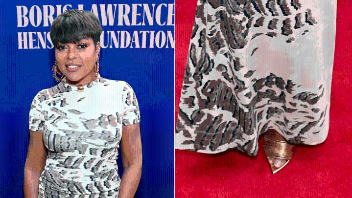 Taraji P. Henson Leans Into Fall’s Metallic Mood With Zanotti Mules