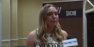 Wofford Women's Baskeball guard Molly Masingale Speaks with Palmetto sports team at SOCON Media Days
