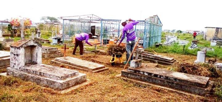 Inician recuperación del cementerio municipal de Aguasay