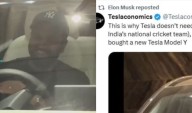 Rohit Sharma’s New Tesla takes over the Internet, even Elon Musk can’t resist!