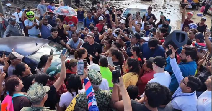 Encaran a la presidenta en Poza Rica; “Ya son tres días y no aparecen”