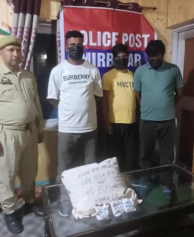 Police arrest 3 drug peddlers in Kulgam, contraband substance recovered
