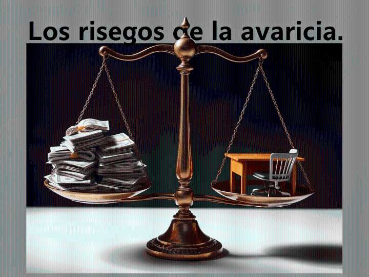 Los riesgos de la avaricia