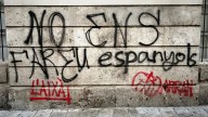Los 'cachorros' de la catalanista CUP vandalizan la sede de la entidad referencial del valenciano