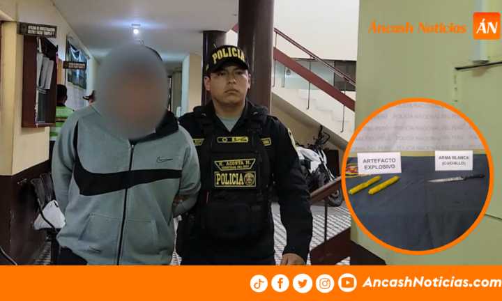 Chimbote: adolescente de 17 años es detenido con explosivos y arma blanca