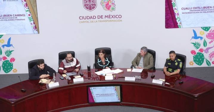 Clara Brugada lanza ‘Cualli Ohtli’, el programa para repavimentar 69 principales vialidades de CDMX