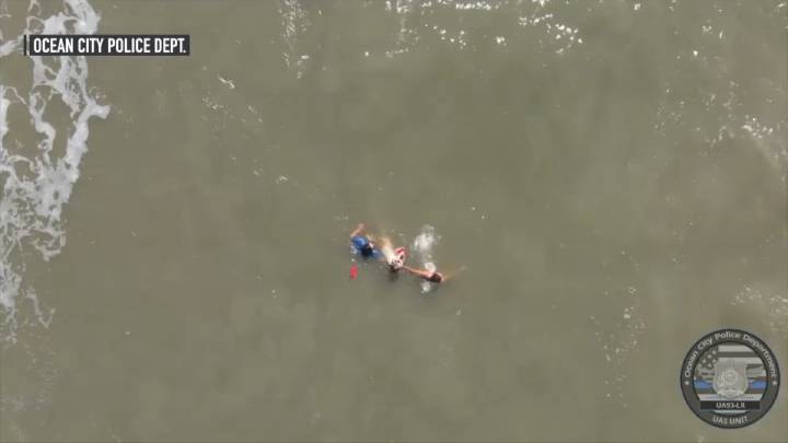 Videos: Mom and two kids rescued at beach in Ocean City, NJ