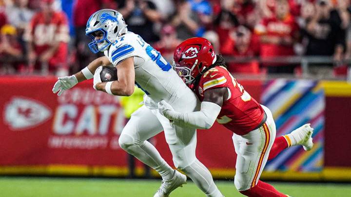 Sam LaPorta TD catch narrows Chiefs lead over Lions to 20