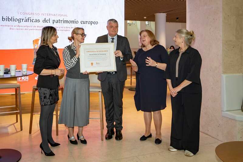 El Gobierno recibe un reconocimiento europeo por su dedicación a la protección y difusión del patrimonio religioso