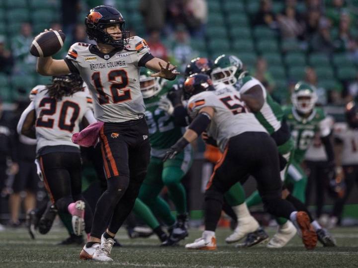 B.C. Lions clinch home playoff game with 27-21 win over Roughriders