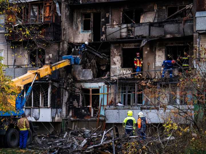 Russian overnight attack on Ukraine’s Kyiv kills at least 3, wounds dozens