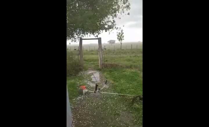 Alerta meteorológico por tormentas: en El Durazno cayó granizo