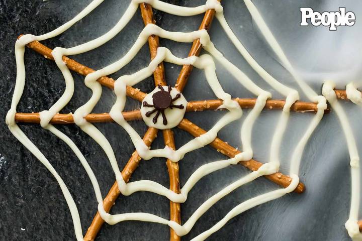 Cassandra Peterson’s White Chocolate Pretzel Webs
