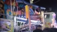 Juego mecánico se desprende en fiesta patronal sin permisos; hay cuatro lesionados