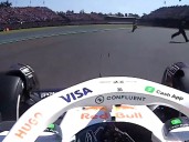 Lawson casi atropella a dos oficiales en el GP de México 2025: “Es inaceptable que crucen la pista en carrera”
