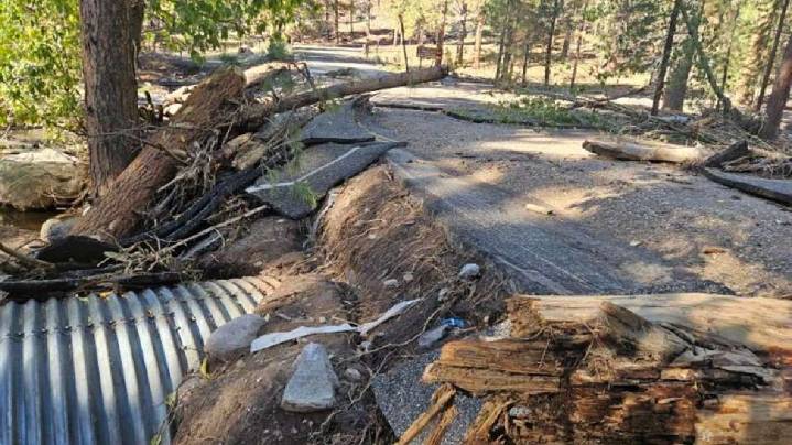 Damage from flash flooding prompts closure of Pine Valley Recreation Area for cleanup