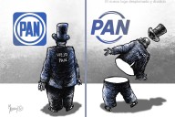 PAN: El nuevo logo desplomado y dividido