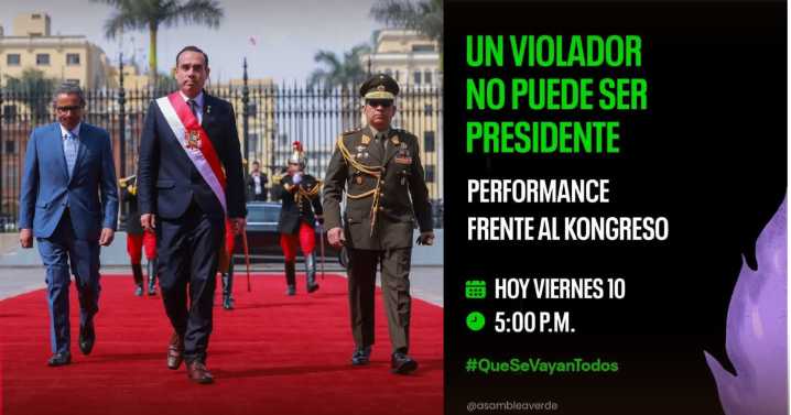 Marcha contra José Jerí para hoy viernes 10 de octubre: "Un viol*** no puede ser presidente"