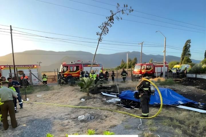 Caída de avioneta en sector semi rural de San Felipe deja una persona muerta
