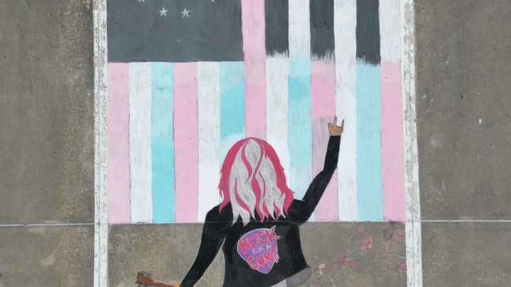 Hard Rock employees create chalk art to acknowledge Breast Cancer awareness month