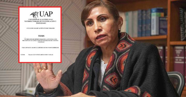 Tesis oculta de Patricia Benavides tendría 86% de presunto plagio: "Trató de pasar por lo bajo"