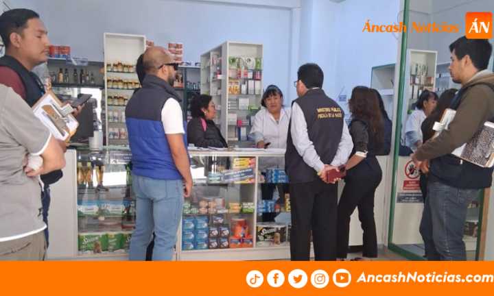 Operativo detecta graves infracciones sanitarias en farmacias de Huaraz y Caraz