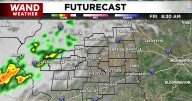A slim chance for showers today