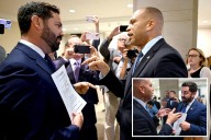 Mike Lawler and Hakeem Jeffries get into fiery shouting match: 'Keep your mouth shut'