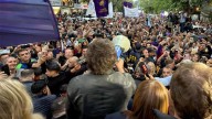 Una multitud recibió a Milei también para rechazar su presencia en Tres de Febrero