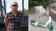 Detienen a hombre por dañar scooter eléctrico en Monterrey