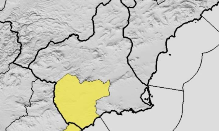Aviso amarillo por lluvias y tormentas en Lorca, Águilas y Guadalentín el domingo