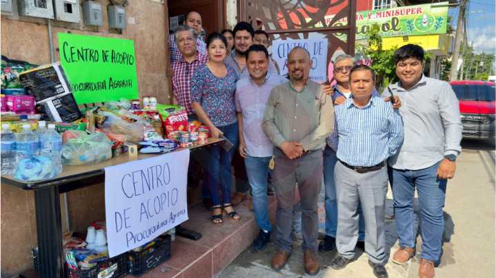 Llama Procuraduría Agraria a ayudar a los afectados por las lluvias, instalan Centro de Acopio