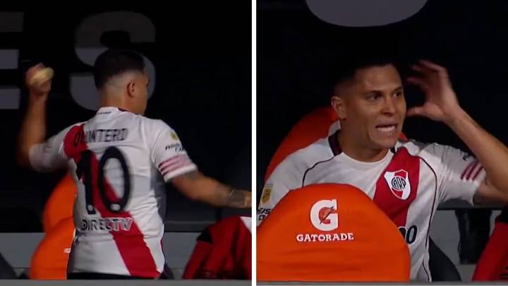 Juan Fernando Quintero estalló de ira al ser sustituido en River Plate vs. Talleres de Córdoba: “siempre la misma mierda”