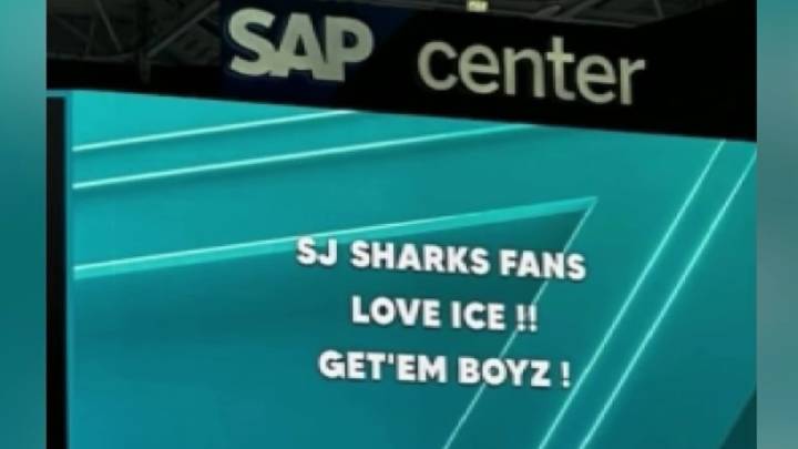 Fallout from ICE message shown at San Jose Sharks game
