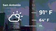 El tiempo de hoy en San Antonio, Texas para este domingo 12 de octubre