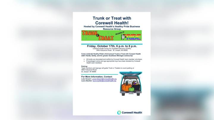 Trunk or Treat with Corewell Health October 17