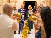 King Charles, Queen Camilla visit BAPS Temple in Neasden