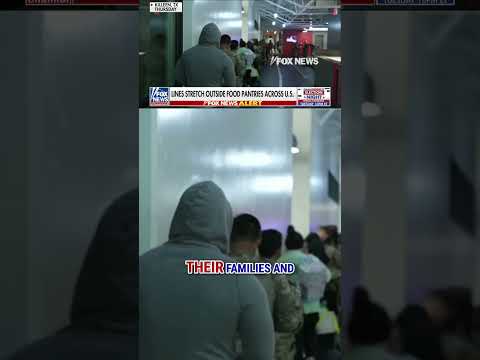 SEE IT: Military families line up at food banks as shutdown drags on #foxnews #news #us #fox