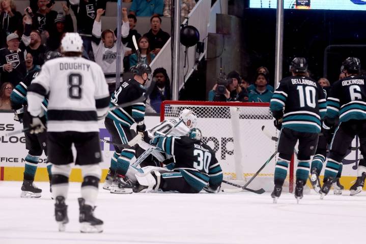 As Celebrini, Eklund thrive, Sharks’ young goalie is still finding his way