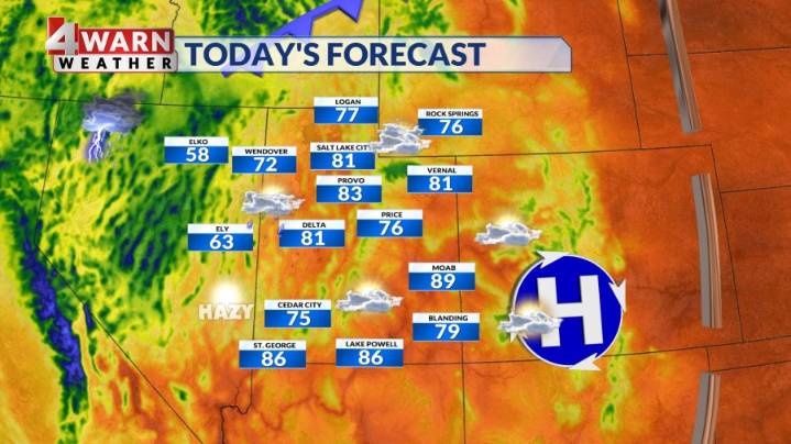 Scattered storms increase across north and east Utah Friday afternoon into Saturday