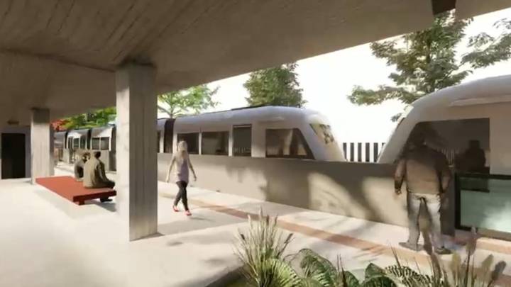 El tren que se aleja del Valle