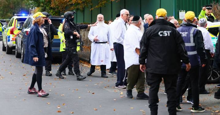 'Car crashed into Manchester synagogue gates then man tried to stab anyone close'
