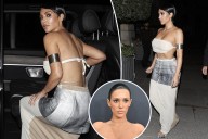 Kim Kardashian wears barely-there vintage Margiela top in Paris