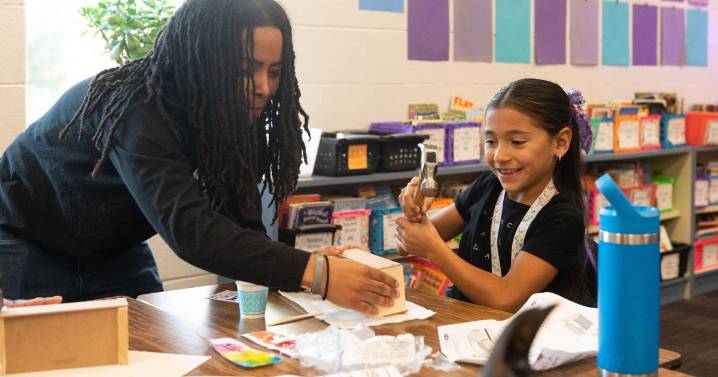 Homestead High School students teach the trades to elementary students