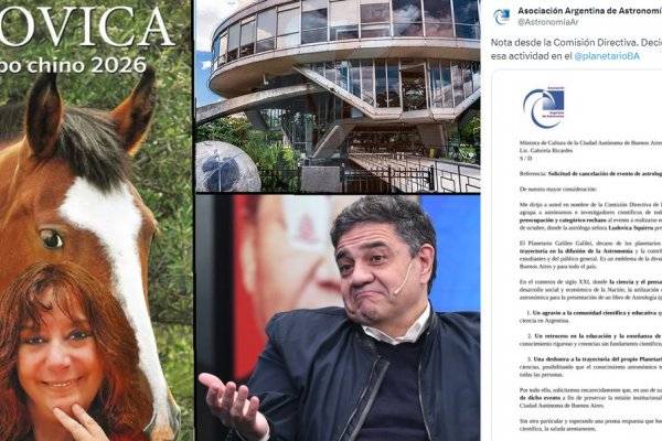Astrónomos le pidieron a Macri que Ludovica Squirru no presente su libro sobre horóscopo en el Planetario