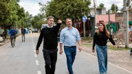 Federico Achával recorrió una obra hidráulica en el barrio Güemes