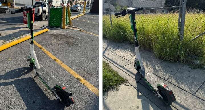 Scooters abandonados en la vía pública llaman la atención