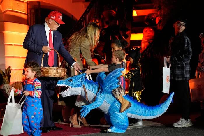 Trump hosts White House Halloween bash with superheroes and presidential lookalikes amid shutdown