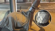 Dinosaur statue stolen from Brentwood gas station returned with note saying, 'Please don't press charges'
